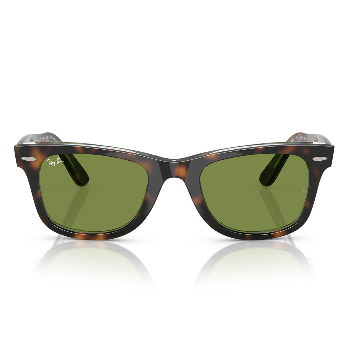 Ray-Ban Sunglasses RB2140 14134E Wayfarer Dark Brown/Green Unisex