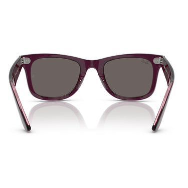 Ray-Ban Sunglasses RB2140 1447B1 Wayfarer Violet Pink Transparent Dark Gray Unisex 3