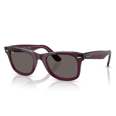 Ray-Ban Sunglasses RB2140 1447B1 Wayfarer Violet Pink Transparent Dark Gray Unisex 1