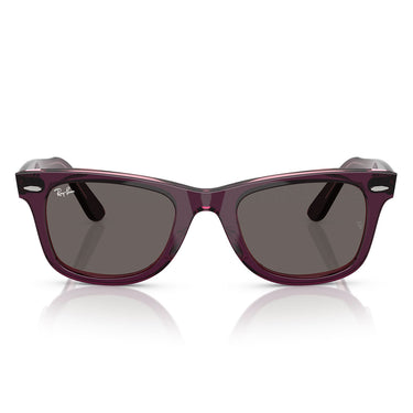Ray-Ban Sunglasses RB2140 1447B1 Wayfarer Violet Pink Transparent Dark Gray Unisex