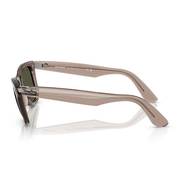 Ray-Ban Occhiali da Sole RB2140 682731 Wayfarer Marrone Chiaro Trasparente/Verde Crystal Unisex