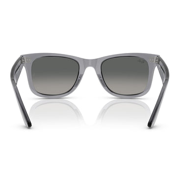 Ray-Ban Occhiali da Sole RB2140 684671 Wayfarer Grigio Trasparente/Grigio Chiaro Sfumato Unisex