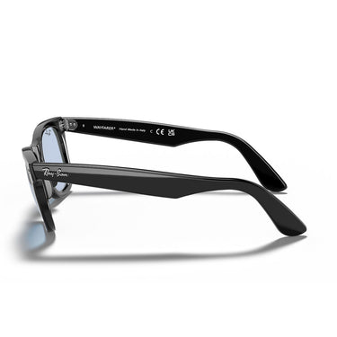 Ray-Ban Occhiali da Sole RB2140F 901/64 Wayfarer Nero/Blu Grigio Unisex 3