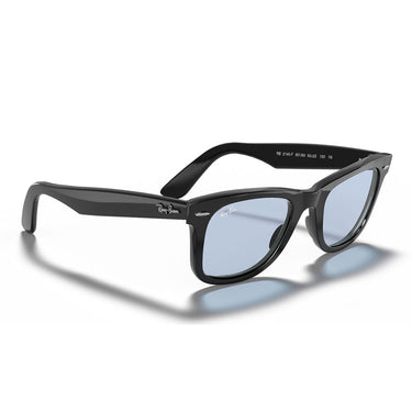 Ray-Ban Occhiali da Sole RB2140F 901/64 Wayfarer Nero/Blu Grigio Unisex 5