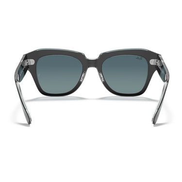 Ray-Ban Occhiali da Sole RB2186 12943M State Street Nero/Blu Sfumato Unisex