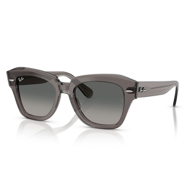 Ray-Ban Sunglasses RB2186 136971 State Street Striato Transparent Gray/Smoked Gray Unisex 1