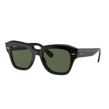 Ray-Ban Sunglasses RB2186 901/58 State Street Black/Green G-15 Unisex Polarized 2