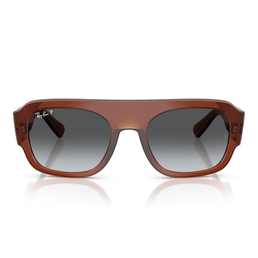 Ray-Ban Okulary Przeciwsłoneczne RB2218 6678T3 Brązowe Przezroczyste/Szare Gradientowe Unisex Polaryzowane