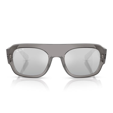 Ray-Ban Gafas de Sol RB2218 668482 Gris Transparente/Gris Espejado Unisex Polarizadas