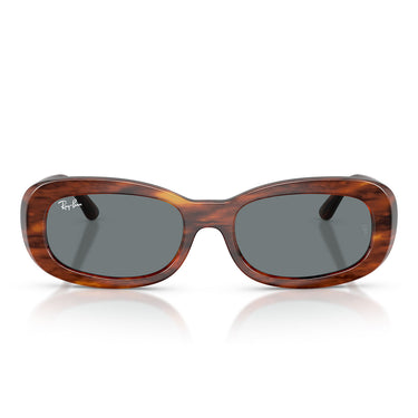 Ray-Ban Okulary Przeciwsłoneczne RB2221 954/62 Brązowy Prążkowany/Niebieski Damskie