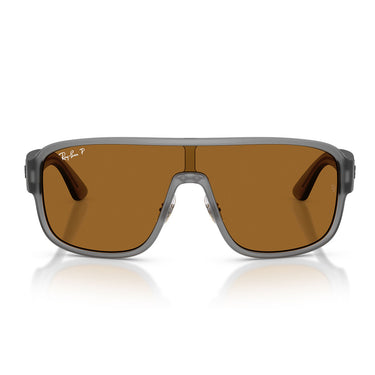Ray-Ban Occhiali da Sole RB2229 6904BB Polarized S Grigio Bronzo Urban Unisex Polarizzati