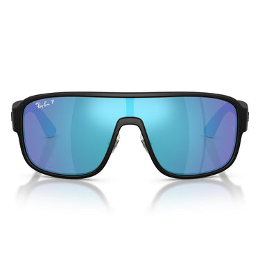 Ray-Ban Occhiali da Sole RB2229 901SA1 Polarized S Nero/Verde A Specchio Blu Unisex Polarizzati