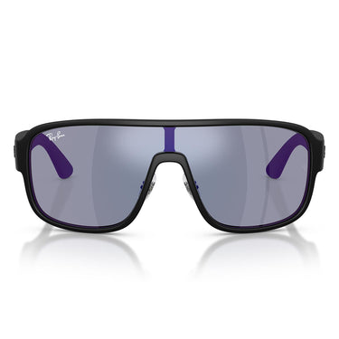 Ray-Ban Occhiali da Sole RB2229 901SB2 Nero Opaco/Blu Scuro Specchiato Viola Unisex