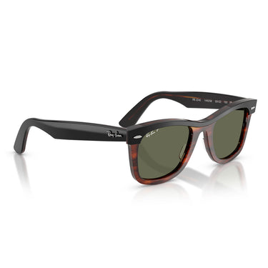 Ray-Ban Sunglasses RB2240 144058 Wayfarer Black On Brown/Green Unisex Polarized 4