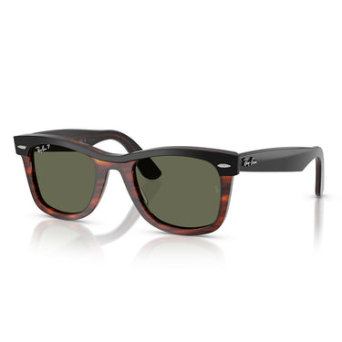 Ray-Ban Sunglasses RB2240 144058 Wayfarer Black On Brown/Green Unisex Polarized 1
