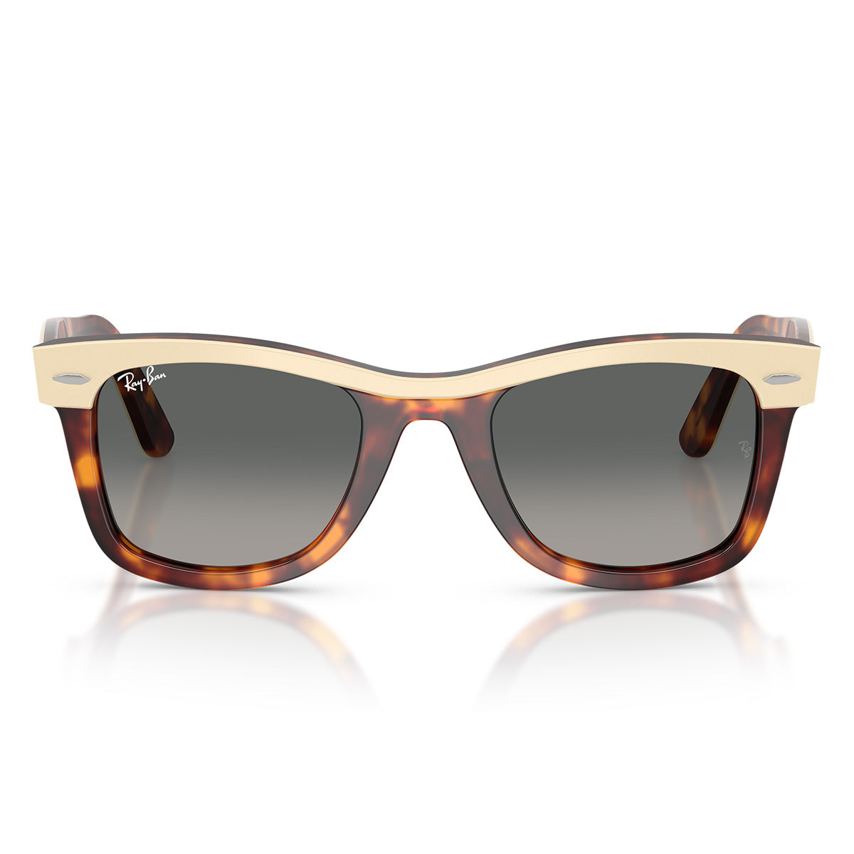 Ray-Ban Sunglasses RB2240 144371 Wayfarer Beige on Brown/Gray