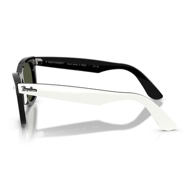 Ray-Ban Sunglasses RB2240 144431 Wayfarer White On Black Green Unisex 4