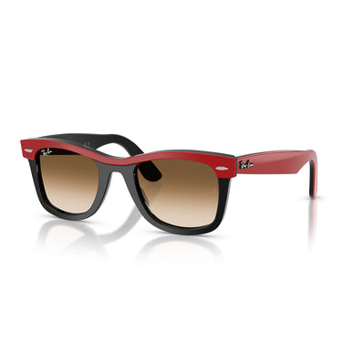Ray-Ban Sunglasses RB2240 955/51 Wayfarer Red On Black/Brown Gradient Transparent Unisex 2