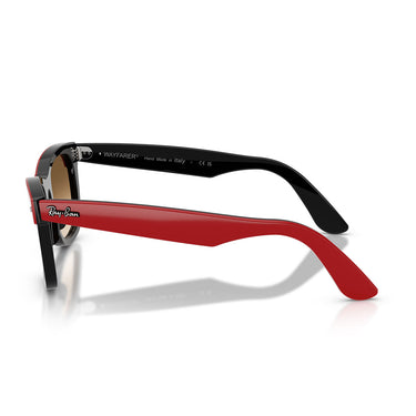 Ray-Ban Sunglasses RB2240 955/51 Wayfarer Red On Black/Brown Gradient Transparent Unisex 3