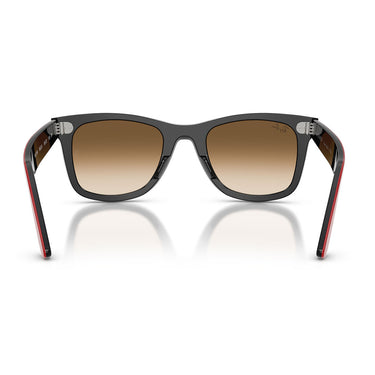 Ray-Ban Sunglasses RB2240 955/51 Wayfarer Red On Black/Brown Gradient Transparent Unisex 4