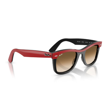 Ray-Ban Sunglasses RB2240 955/51 Wayfarer Red On Black/Brown Gradient Transparent Unisex 5