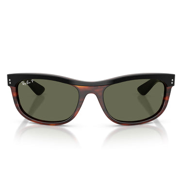 Ray-Ban Occhiali da Sole RB2489 144058 Balorama Nero su Marrone/Verde Unisex Polarizzati