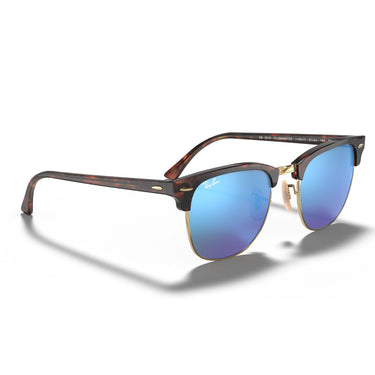 Ray-Ban Occhiali da Sole RB3016 114517 Clubmaster Havana/Blu Specchiato Unisex 4
