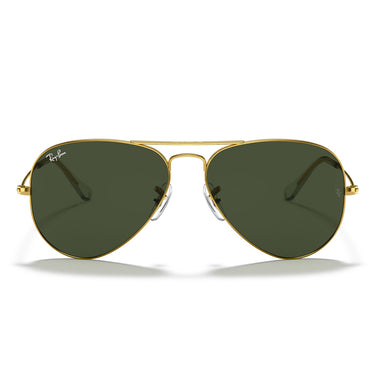 Ray-Ban Lunettes de Soleil RB3025 001 Aviator Or-Vert G-15 Unisexe