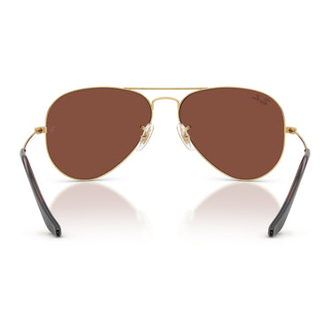 Ray-Ban Occhiali da Sole RB3025 001/C5 Aviator Oro Arista/Rosso Unisex 3