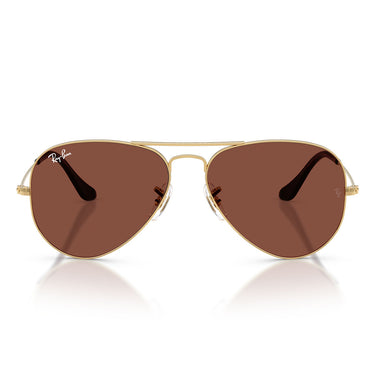 Ray-Ban Lunettes de Soleil RB3025 001/C5 Aviator Or Arista/Rouge Unisexe