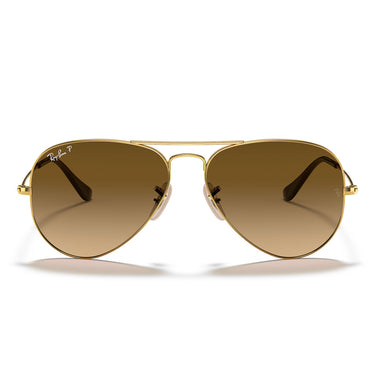 Ray-Ban Sunglasses RB3025 001/M2 Aviator Gradient Gold/Brown Faded Unisex Polarized