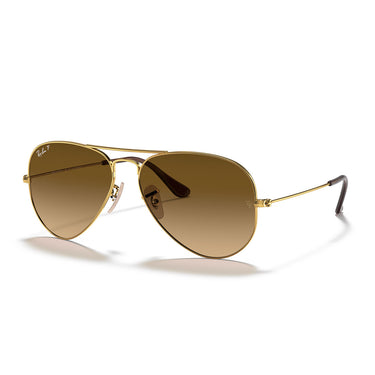 Ray-Ban Occhiali da Sole RB3025 001/M2 Aviator Gradient Oro/Marrone Sfumato Unisex Polarizzati 2