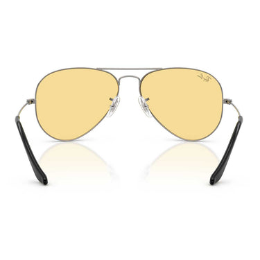 Ray-Ban Occhiali da Sole RB3025 004/R6 Aviator Gunmetal/Giallo Unisex 3