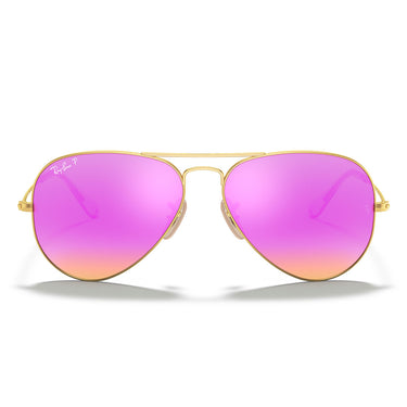Ray-Ban Gafas de Sol RB3025 112/1Q Aviator Gradient Oro/Flash Ciclamino Unisex Polarizadas