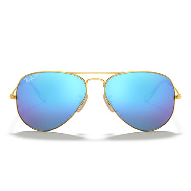 Ray-Ban Occhiali da Sole RB3025 112/4L Aviator Oro/Blu Unisex Polarizzati