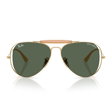 Ray-Ban Occhiali da Sole RB3029M 001/71 x Dolce & Gabbana The Outdoorsman Oro Arista/Verde Scuro Unisex