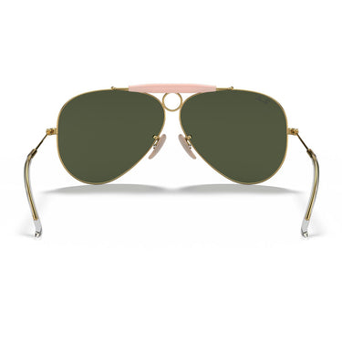 Ray-Ban Occhiali da Sole RB3138 001 Shooter Oro/Verde G-15 Unisex 3