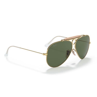 Ray-Ban Occhiali da Sole RB3138 W3401 Shooter Oro/Verde G-15 Unisex