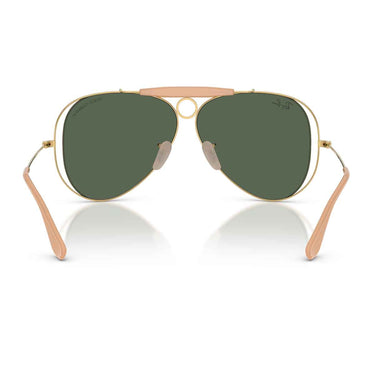Ray-Ban Occhiali da Sole RB3138M 001/71 x Dolce & Gabbana The Shooter Oro Arista/Verde Scuro Unisex 5