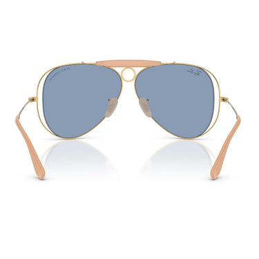 Ray-Ban Occhiali da Sole RB3138M 001/72 x Dolce & Gabbana The Shooter Oro Arista/Azzurro Unisex 4