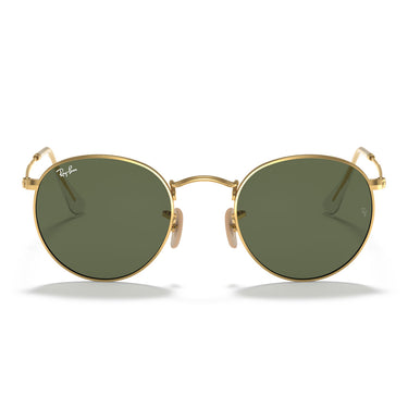 Ray-Ban Lunettes de Soleil RB3447N 001 Rond Métal Or/Vert G-15 Unisexe