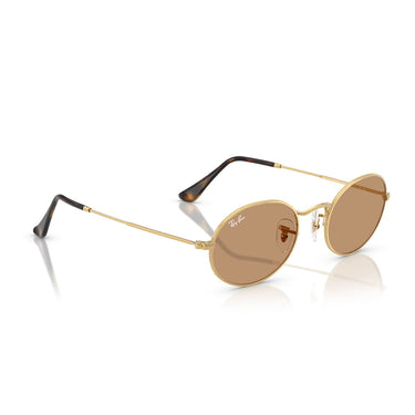 Ray-Ban Occhiali da Sole RB3547 001/53 Oval Oro/Marrone Unisex 5