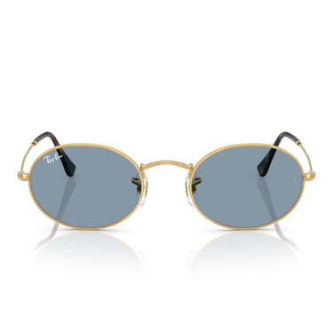 Ray-Ban Sunglasses RB3547 001/56 Oval Gold/Blue Unisex