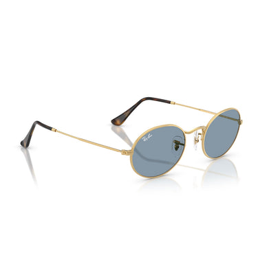 Ray-Ban Occhiali da Sole RB3547 001/56 Oval Oro/Blu Unisex 5