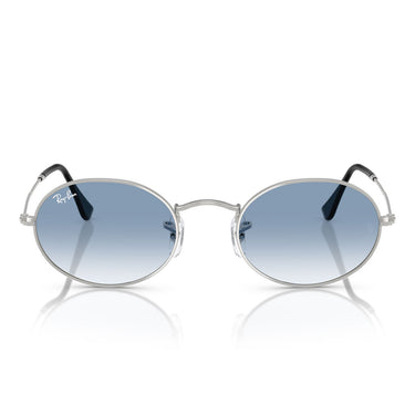 Ray-Ban Occhiali da Sole RB3547 003/3F Oval Argento/Blu Sfumato Unisex