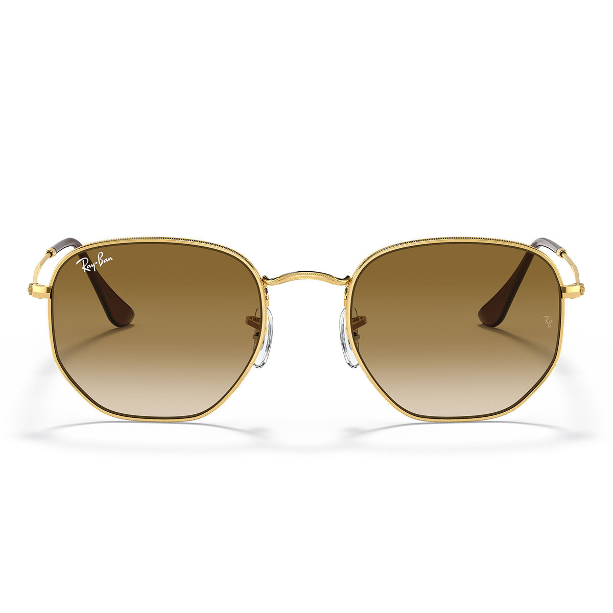 Ray Ban Occhiali Da Sole RB3548 001 51 Hexagonal Oro Arista Marrone Ch Ray Ban Occhiali Da Sole RB3548 001 51 Hexagonal Oro Arista Marrone Ch