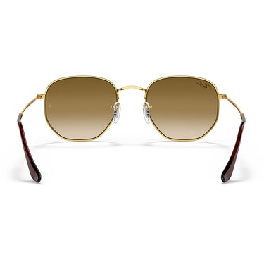 Ray-Ban Occhiali da Sole RB3548 001/51 Hexagonal Oro Arista/Marrone Chiaro Sfumato Unisex 4