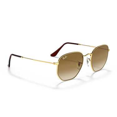 Ray-Ban Occhiali da Sole RB3548 001/51 Hexagonal Oro Arista/Marrone Chiaro Sfumato Unisex 5