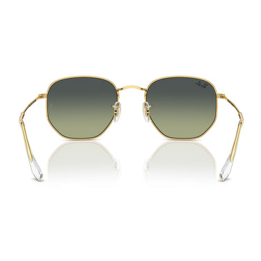 Ray-Ban Occhiali da Sole RB3548 001/BH Hexagonal Oro Arista/Verde Vintage Unisex 4