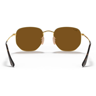 Ray-Ban Sunglasses RB3548N 001-57 Octagonal Gold-Brown Unisex Polarized 4